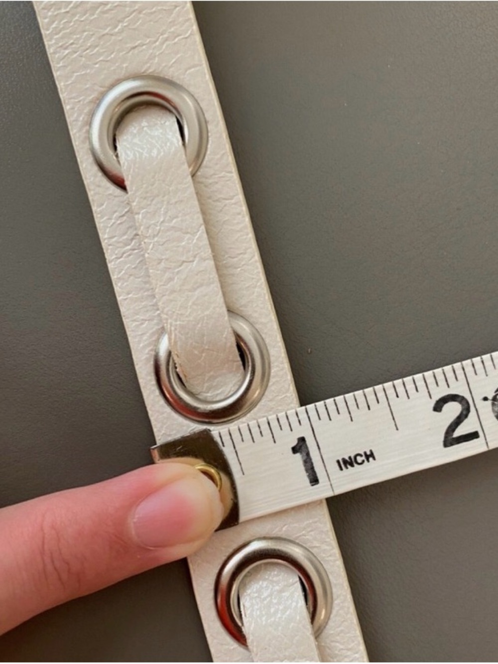 Michael Kors Leather Belt with Silver Grommets Hardware size Large - Picture 7 of 10